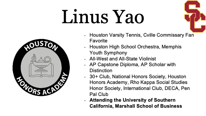 Congratulations Linus Yao! #houstonhonors22