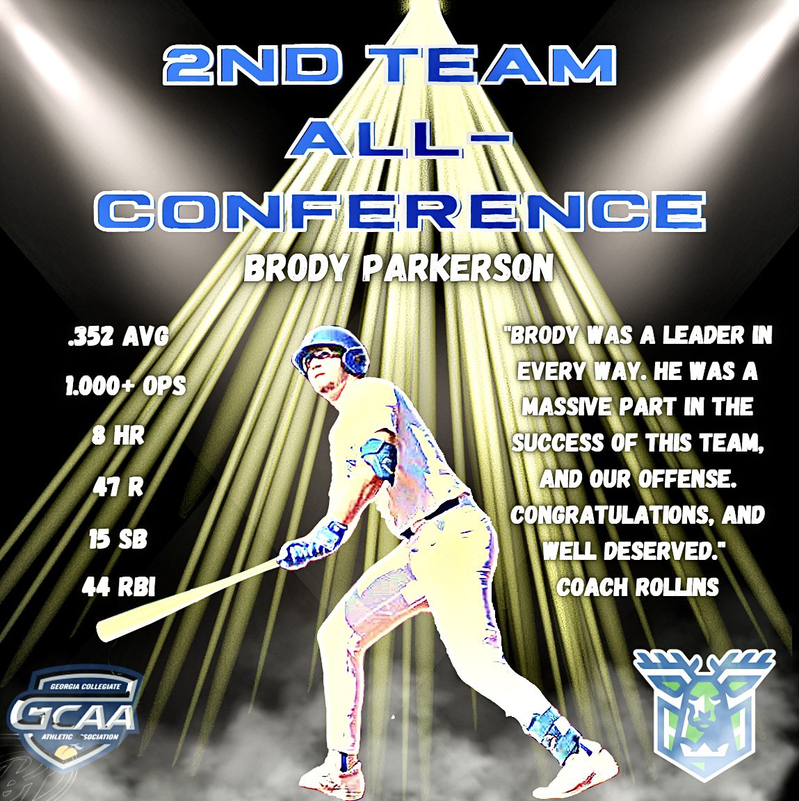 GordonStateBSB's tweet photo. HUGE CONGRATS TO @brodyparkerson for an amazing last year in a Highlanders uniform. 2nd Team All-Conference GCAA.
Brody is committed to continue his academic and athletic career at @GGC_Baseball . #grizzgang getting a good one.
#RacksUP #gschighlandersforward https://t.co/tFZXev3JyO