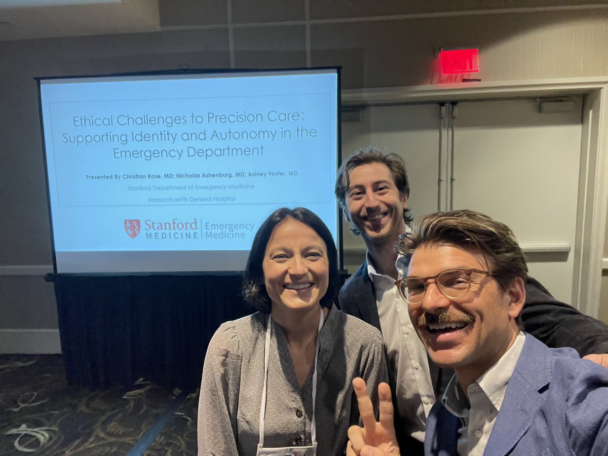 RoseLikeTheFlwr's tweet photo. Staying strong through to the end of #SAEM2022 and Drs. @NAshenburg and @ashleyfostermd and I share our ethical framework for precision medicine. Super proud and humbled to be part of this group. https://t.co/O5mQl61c1F