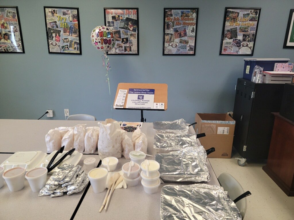 DCS_CTCEast's tweet photo. Thank you to The Jaime Ross Team for lunch today. What a wonderful way to end the week! @DCSeNews #TeamDCS https://t.co/W9BK2aPmNb