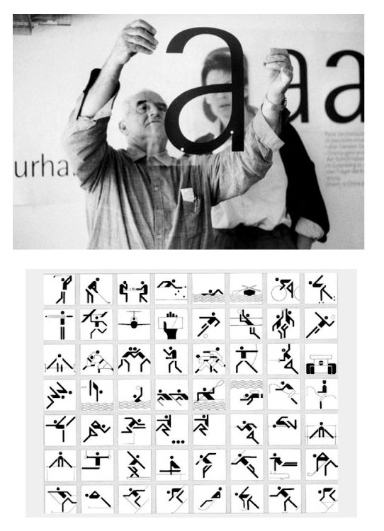 Happy birthday Otl Aicher. The German graphic &amp; type designer, known for designing Rotis as well as the pictograms for the 1972 Summer Olympics, was born today in 1922. #graphicdesign