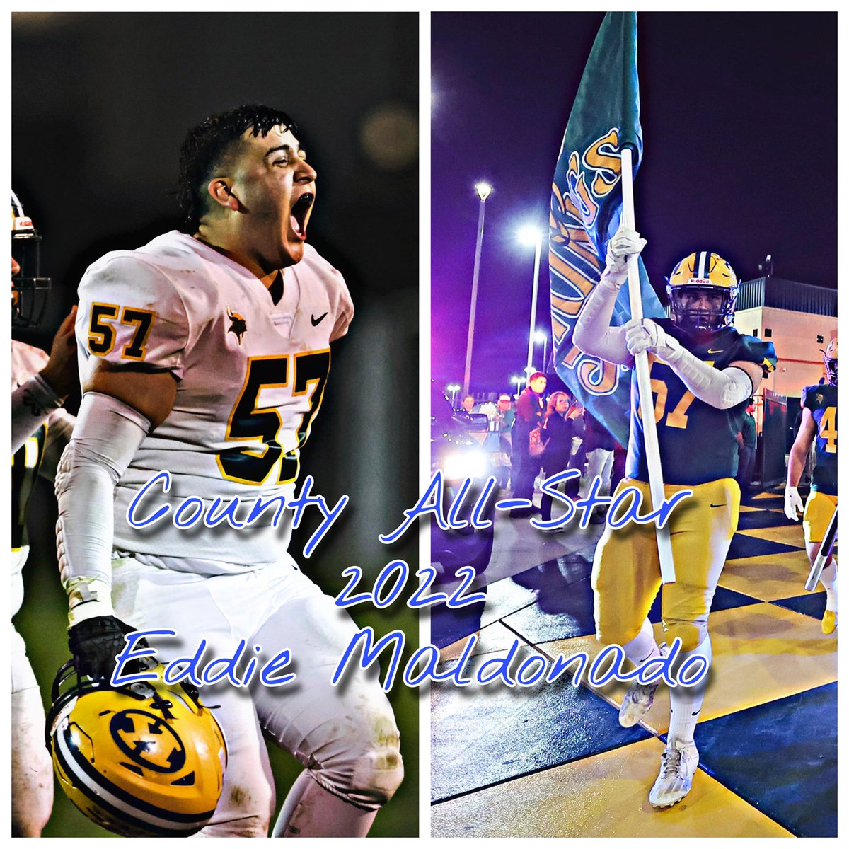 KingsburgF's tweet photo. Congratulations to Kingsburg Viking Eddie Maldonado on being selected to the 2022 County All-Star Team #GoCounty https://t.co/Tq40oPzeog