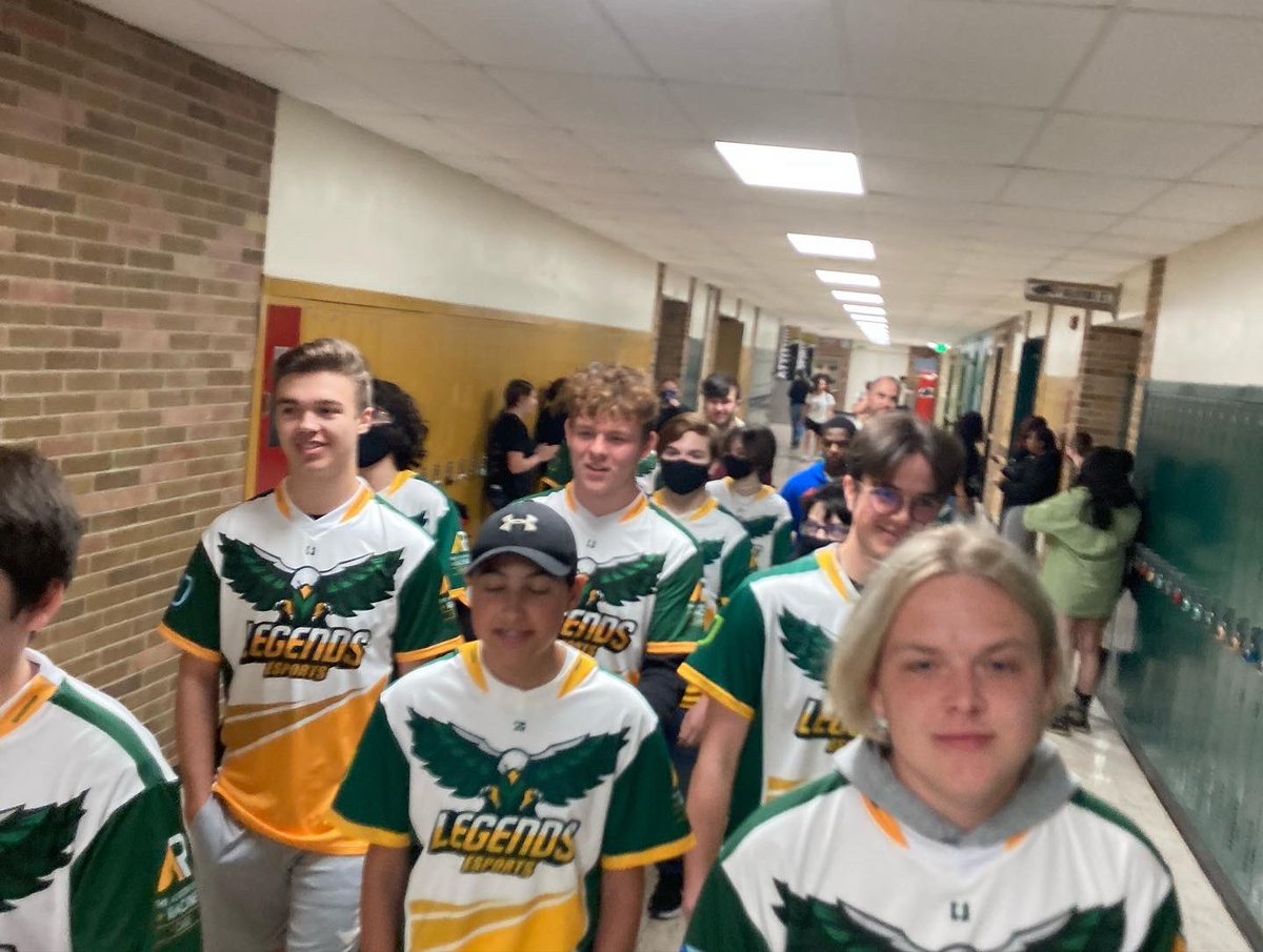 Case Legends did a State walk today to send off our Smite and Rocket League teams to tomorrow’s competition and to acknowledge Fall’s Overwatch going to state and Smash winning State! Congrats! <a href="/thecaseeagles/">Case Eagles</a> <a href="/rusd_esports/">Racine Unified Esports</a> <a href="/racineunified/">Racine Unified</a> @wihsea #esports #casepride #statewalk
