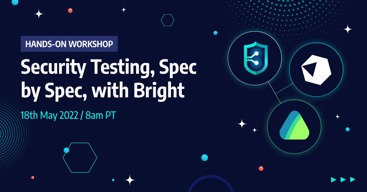 Join <a href="/bararchy/">Bar Hofesh</a> and <a href="/jeremywoertink/">Bleep Bloop</a> on Wednesday May 18th at 8:00 am PT for a workshop about:  

1. Running security tests on every Spec w/ SecTester on <a href="/CrystalLanguage/">Crystal Language</a> apps.
2. Automatically generating the SecTester config and full spec suite in Lucky

bit.ly/3wcbRju