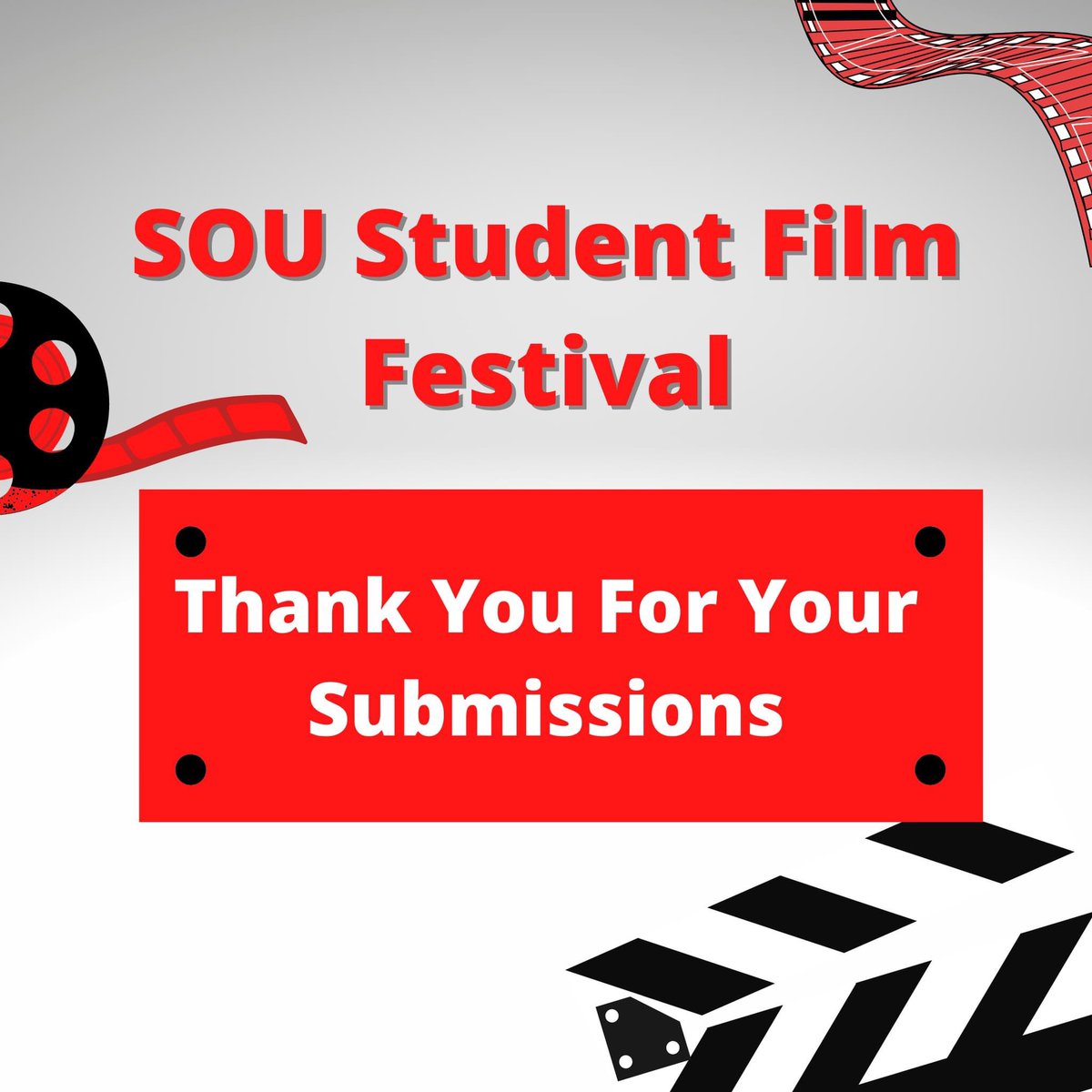 We want to thank everyone who submitted their films to the SOU Student Film Festival! Keep an eye out for updates to come!