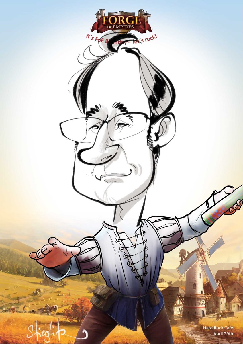 Forge of Empires' avatars are been based on real people…our very own colleagues! Last week, we celebrated the 10th Anniversary of the game and some had the chance to get a quick fun sketch.