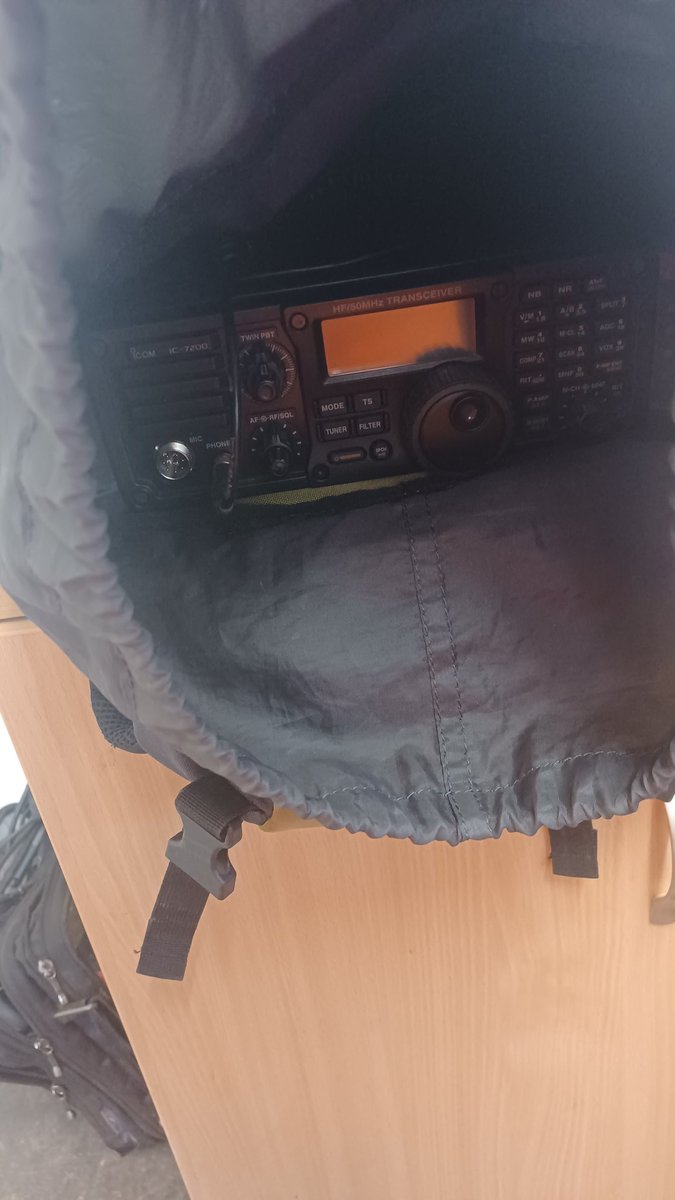 Is that a sneaky IC-7200 I see hiding in a pack ready for some portable adventures next week? 😉 #POTA #hamr #workingaway #hamradio