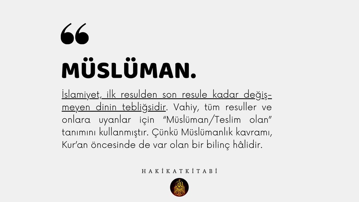 “Ondan önce kendilerine Kitap verdiklerimiz, ona iman ederler. Ve onlara “Kur’an” okunduğu zaman: “ona iman ettik, muhakkak ki o, Rabbimizden haktır. Biz, ondan önce de muhakkak ki Müslümanlardandık/Teslim olanlardık.” Kasas 52-53

#din #islam #müslüman #hakikatplanı #kuran #ayet