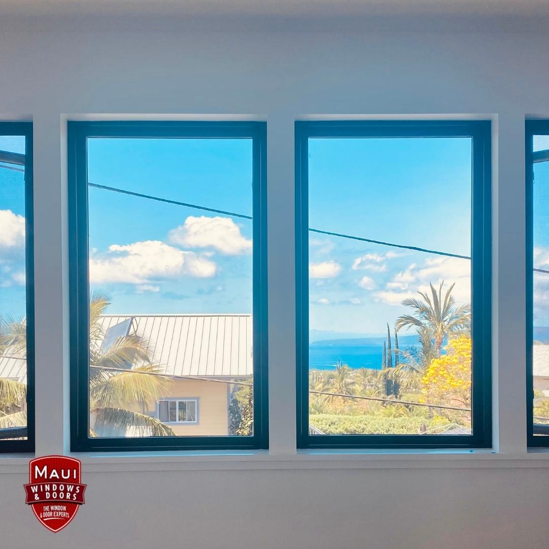 A beautiful view through quality products! ✨ Visit our showroom today to learn more about the brands we carry. bit.ly/3xSiCqc #Maui #homeinspo