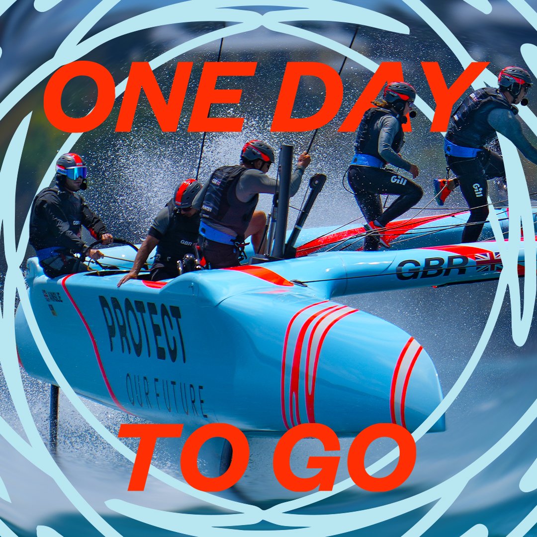 👀 24 hours and it’s GO time! 

Watch #BermudaSGP LIVE @ 1800 BST 14/15 May on 
Sky Sports &amp; <a href="/SailGP/">SailGP</a> YouTube ⏰

sailgp.com/watch/

#LFG