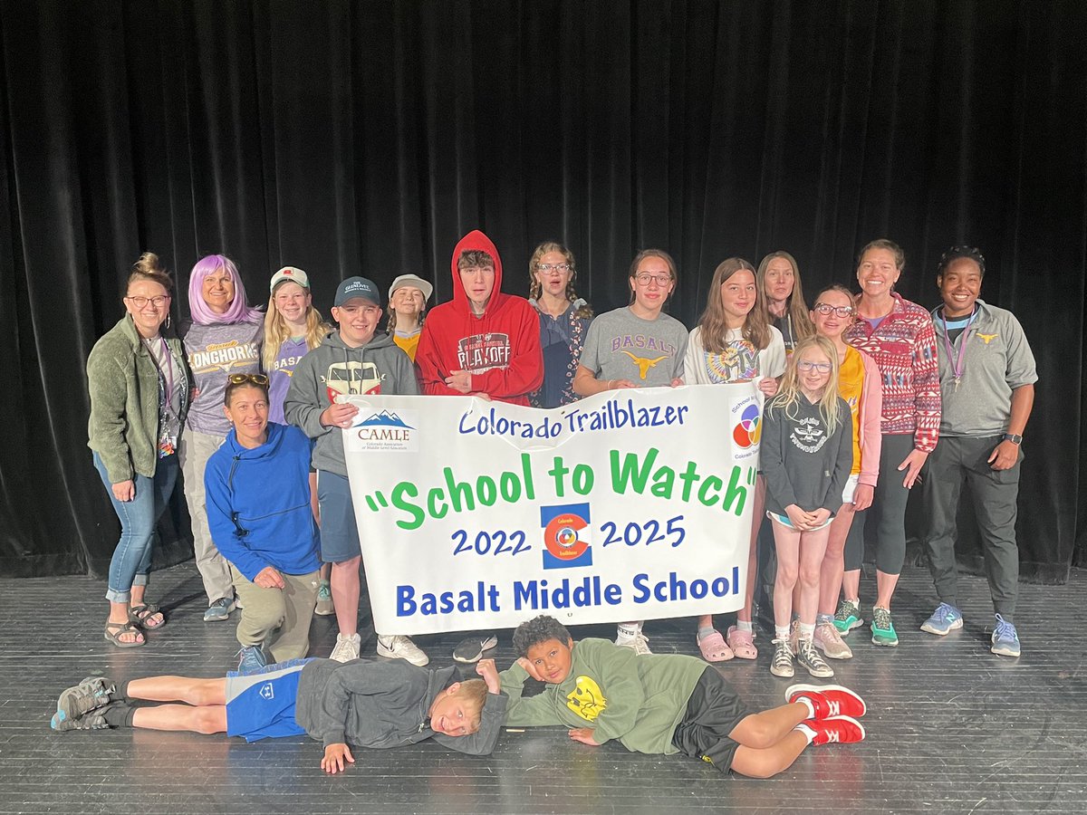 camlecolorado's tweet photo. Congrats to Basalt Middle School - a 2022 Colorado #SchoolstoWatch!!! Your school is truly a model middle school - way to go Basalt!!! https://t.co/1KFV3Choxc