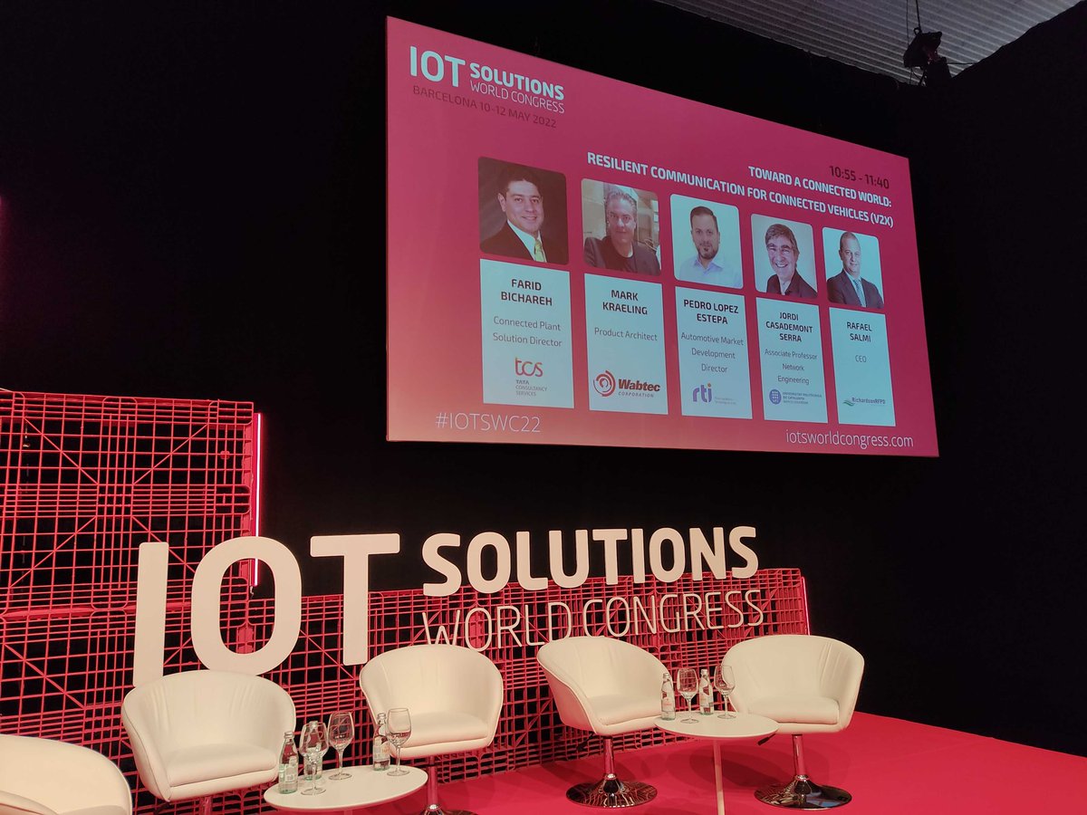 rti_software's tweet image. Thank you to all who attended our joint panel session at IoT Solutions World Congress in Barcelona this week! Pictured are the panel participants, including our own Director of Automotive, Pedro López Estepa. #ThisIsRTI #RTIConnext