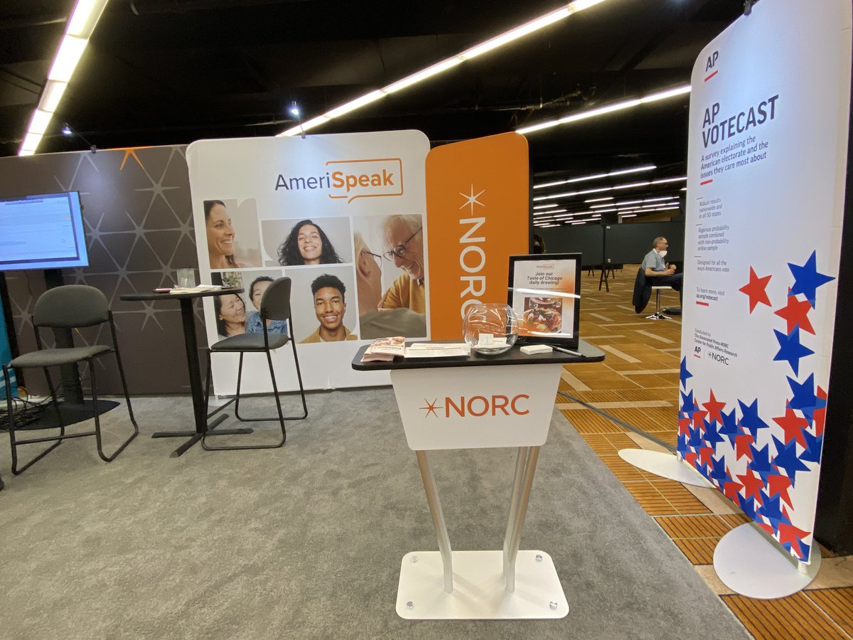 NORCNews's tweet photo. Congratulations, @danapopky on winning the @AmeriSpeak Taste of Chicago Daily Drawing! Stop by booths 309 and 311 at #AAPOR for your chance to win! https://t.co/xevGrwNOi8