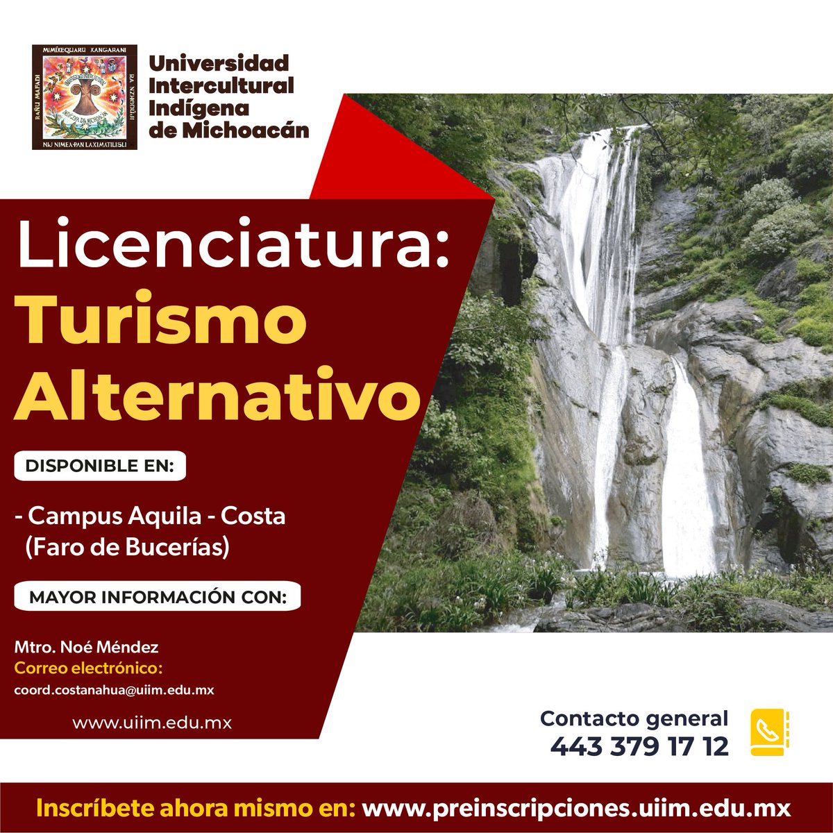 Inscríbete ahora mismo en el siguiente link:
preinscripciones.uiim.edu.mx

- Recuerda que no cobramos inscripción, ni cuotas al semestre.

#SoyUIIM #educaciongratuita #turismoalternativo #turismo #aquila #costamichoacana #michoacan #universidadgratuita #licenciatura