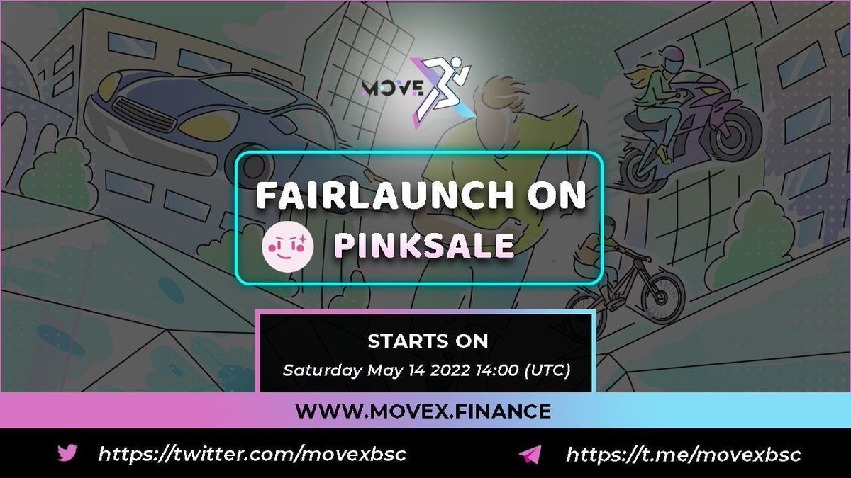 ChinaPumpWXC's tweet photo. MoveX：即將於 5 月 14 日下午 2 點在 Pinksale 上推出（Fairlaunch ) @MoveXbsc #DYOR 

這是一個 web3 健身和生活方式的移動應用程序，用戶可以通過步行、跑步、騎自行車、騎馬和駕駛等運動來獲得獎勵。

https://t.co/n9gYKJOa3C

https://t.co/jfoMa6PFiy https://t.co/TA2QpxT94M
