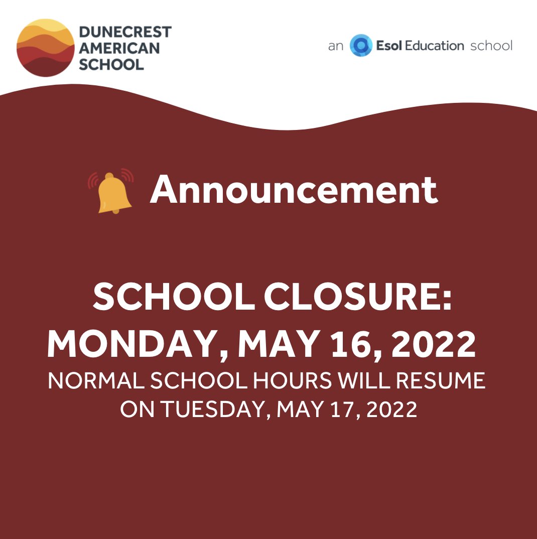 As per the official government announcement, Dunecrest will be closed on Monday, May 16, 2022, in order to observe and respect a period of mourning due to the passing of HH Sheikh Khalifa bin Zayed Al Nahyan, President of the UAE.
