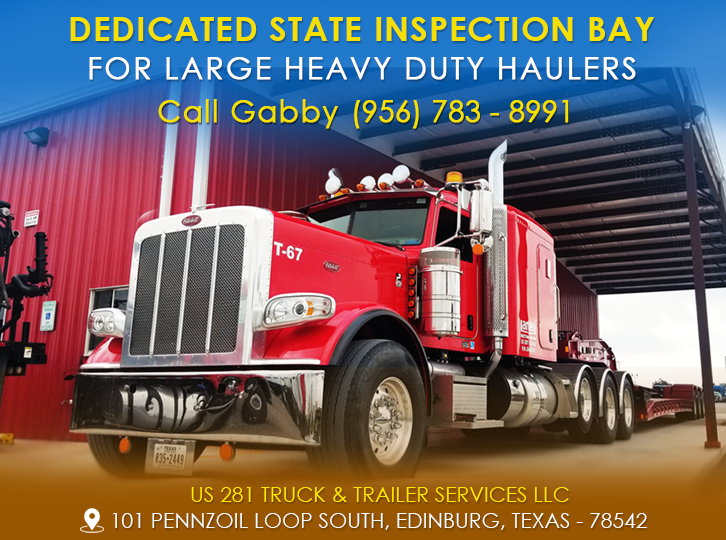 We have a dedicated bay for state inspections that can easily accommodate large heavy-duty haulers!
#us281family #pretripinspection #pretripinspections #stateinspection #stateinspections #pretripinsurance #dotinspections #vehicleinspections