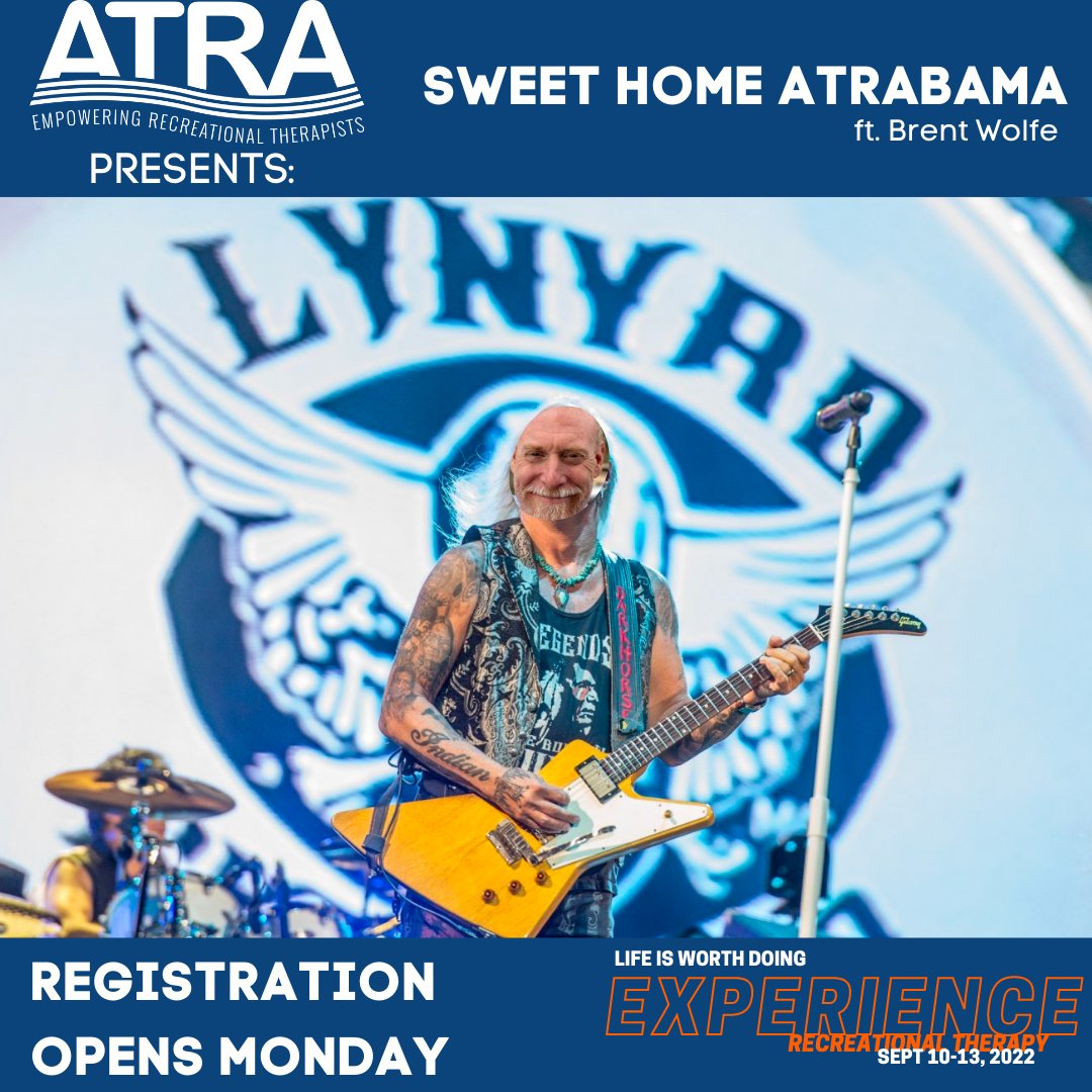 ATRAinAction's tweet photo. Sweet home ATRAbama
Where there's a ton of CEU's
Sweet home ATRAbama
We're opening registration real soon
Registration is open on Monday for the in-person conference in BIRMINGHAM, ALABAMA.
#ACON22 https://t.co/QDe6haxiJm