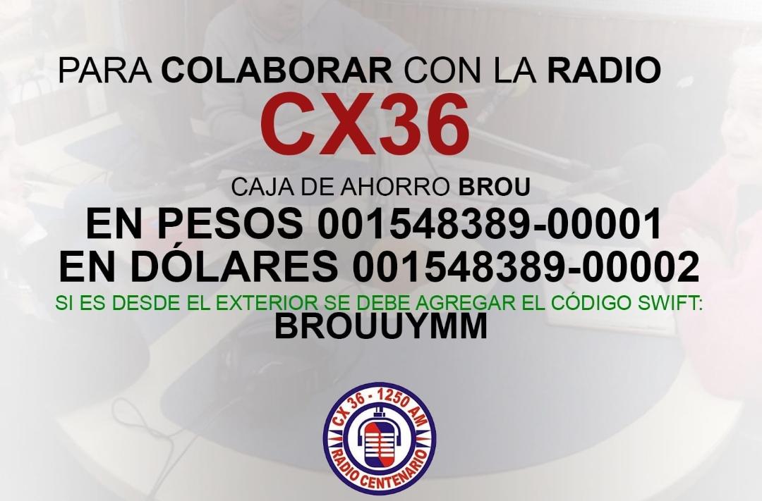 Amigas y amigos de la 36, les recordamos las vías para colaborar con nuestra emisora, para que la voz de la imprescindible nunca se calle.
Muchas gracias...