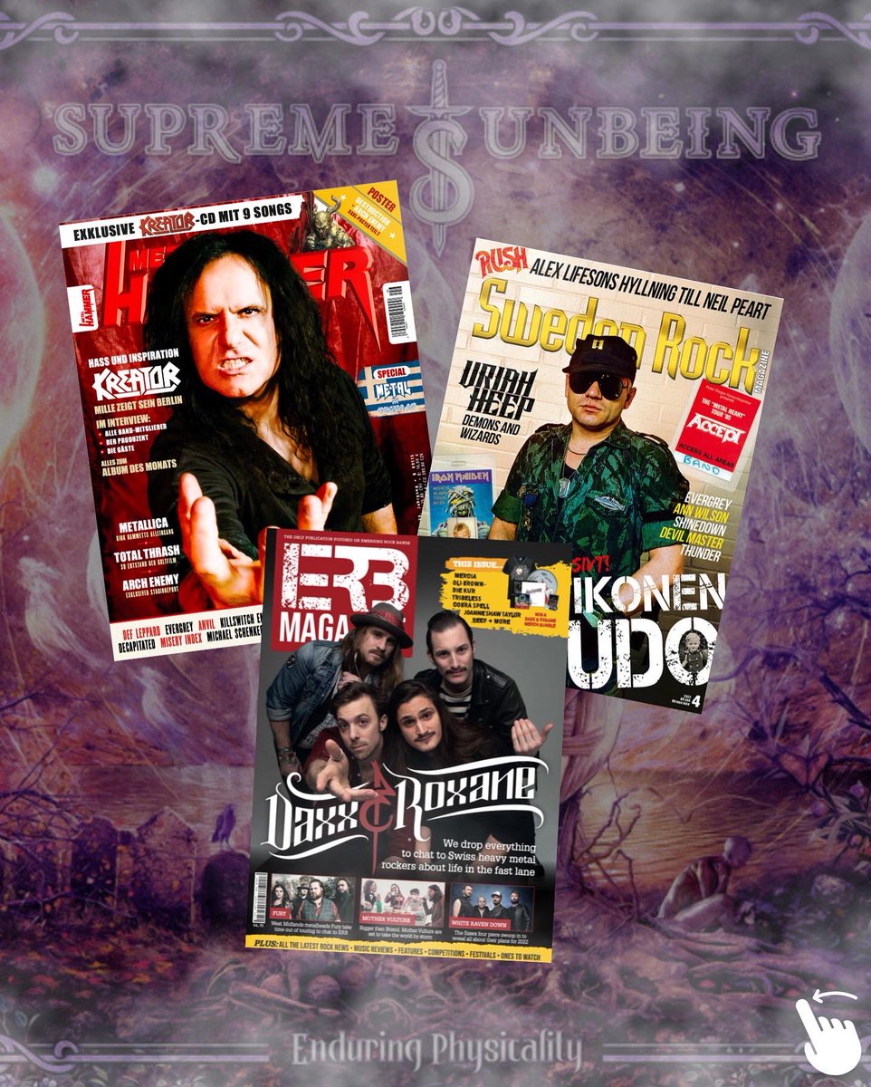 SupremeUnbeing (@supremeunbeing) on Twitter photo #EnduringPhysicality was released 1 week ago 🥳🤘🏼The first #albumreviews are in from:
<a href="/MetalHammer/">Metal Hammer</a>
Rating: 5/7 🥳
<a href="/EmergingRock/">Emerging Rock Bands - Account has been archived</a>
Rating: 3/5 🫡
@swedenrockmagazine
Rating: 6/10 🫣
#Agreeordisagree 🧐
#heavymetal #metal #swedishmetal #EnduringPhysicality was released 1 week ago 🥳🤘🏼The first #albumreviews are in from:
<a href="/MetalHammer/">Metal Hammer</a>
Rating: 5/7 🥳
<a href="/EmergingRock/">Emerging Rock Bands - Account has been archived</a>
Rating: 3/5 🫡
@swedenrockmagazine
Rating: 6/10 🫣
#Agreeordisagree 🧐
#heavymetal #metal #swedishmetal