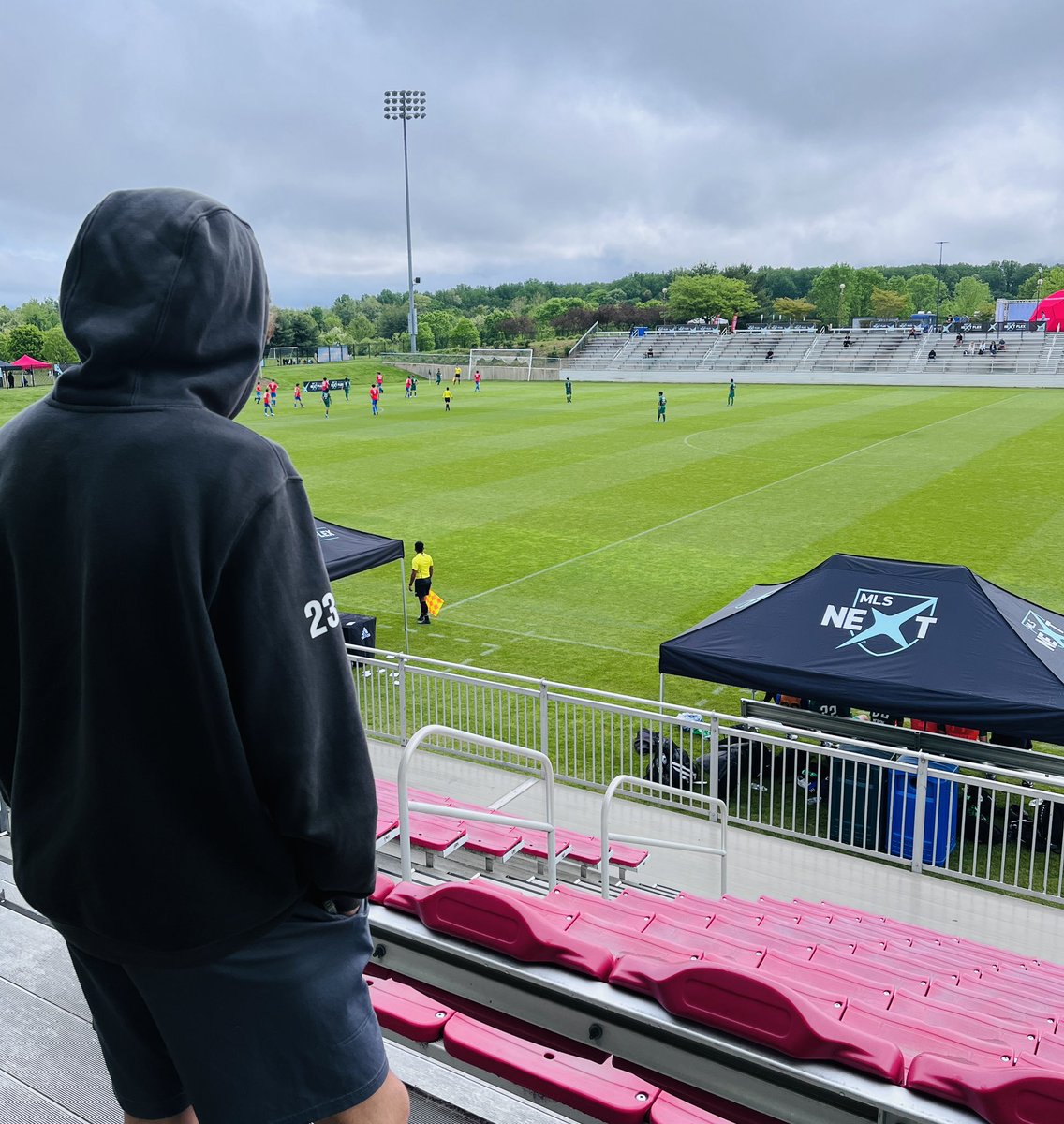 Duggal1127's tweet photo. When your classroom backs up to the @MLSNEXT event. #StudentAthlete https://t.co/YwjJRSoWMu