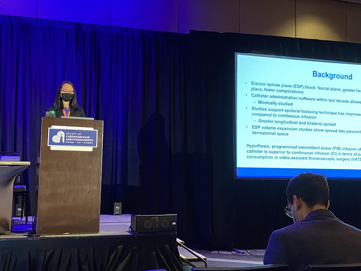 jdierkesmd's tweet photo. @Duke_Anesthesia ACTA fellow rock star Sunny Cai presenting best of research at #SCATAS2022 @DukeAnesFellows mentored by @ryklinger https://t.co/5uxo1BXQt3