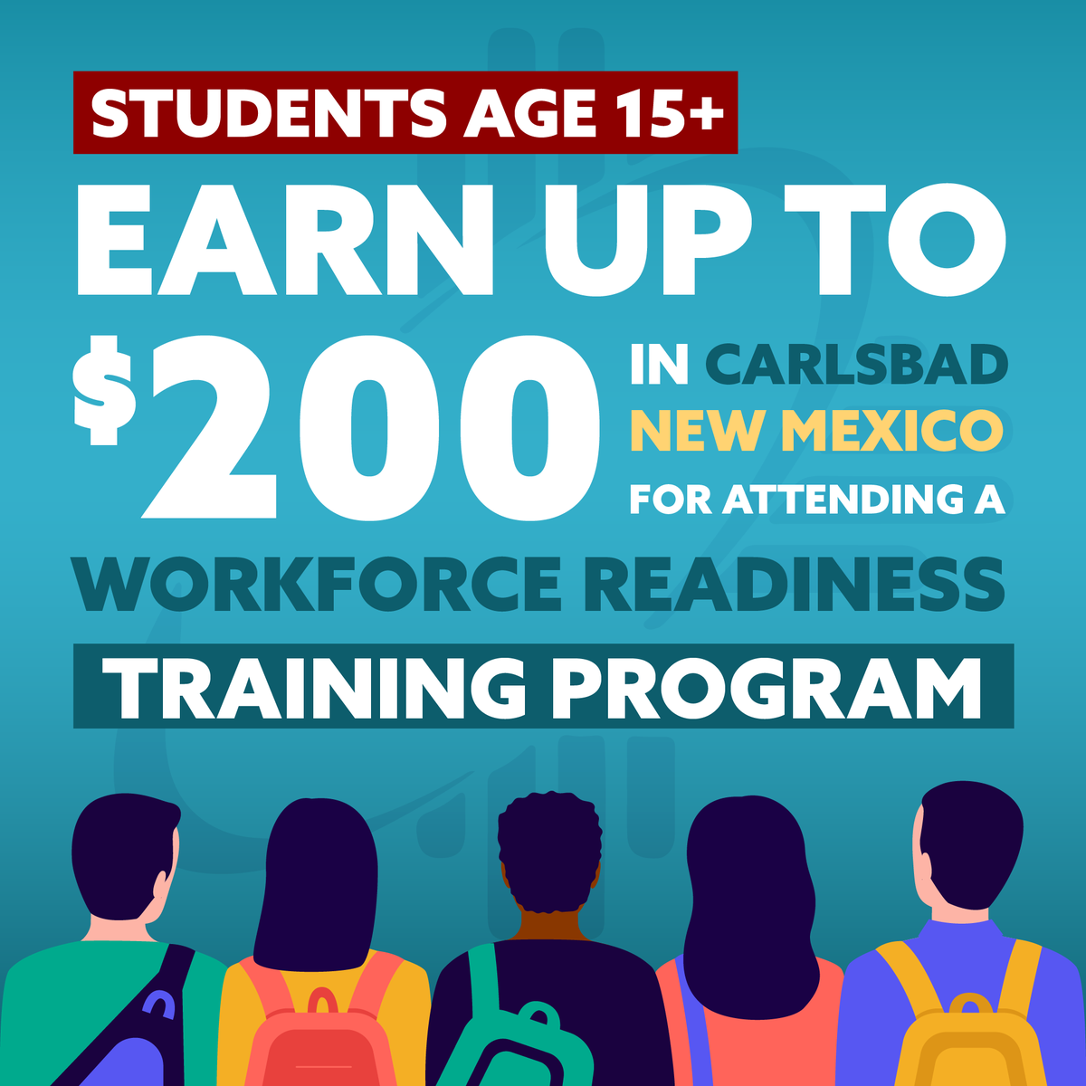 NMDWS's tweet photo. Students aged 15 and up in Carlsbad, New Mexico, earned up to $200 for attending a workforce readiness training program and accepting jobs with local employers as part of a... https://t.co/K1zCfbNnB0
