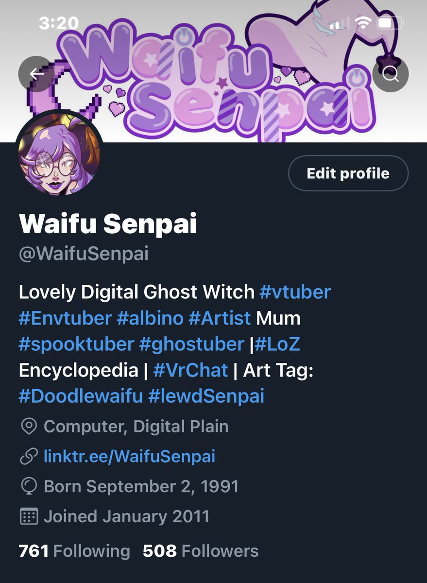 WaifuSenpai's tweet photo. Where did you people come from👀?!?!?!
Honestly thank you 💜👻🖤
New goal will be a raffle at 1k
#ENVtuber #VTuberUprising #VTuberEN #Vartist #spooktuber #ghosttuber https://t.co/7CG7KAyH3D