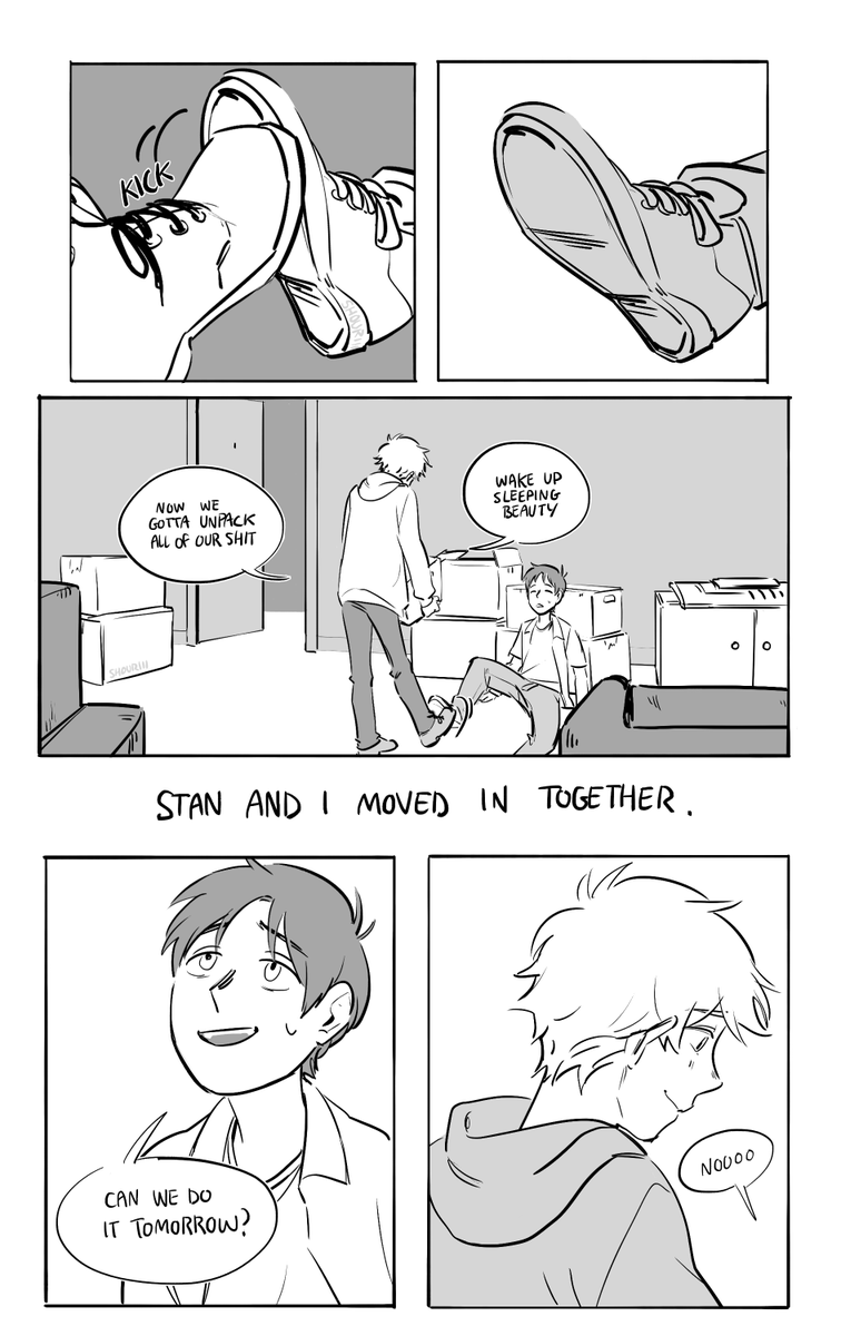[Chapter 0] 

this is a little introduction to the premise of the roommate stenny comic i'm working on. (the rest isn't kenny POV tho!)
also shoutout to @shokikita who's partly at fault this headcanon exists now (who also helps me with the comic)

happy #stenny day! 