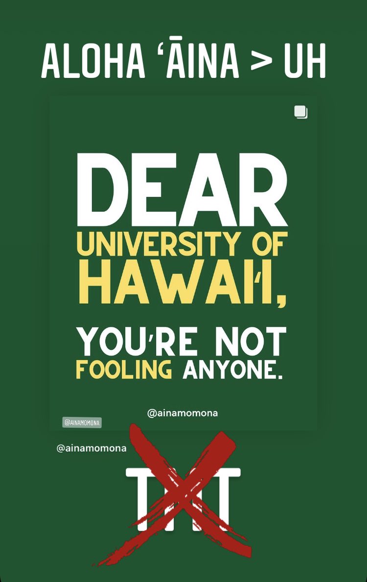 ihikapalaumaewa's tweet photo. Aloha ʻĀina > UH

#TMTshutdown #freehawaii #maunakea #hawaii #kanaka https://t.co/7rjalvCjLX