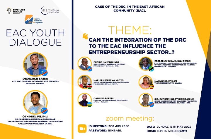 Mwadena003's tweet photo. Event Alert; Can the Integration of the DRC into the East Africa Community influence the Entrepreneurship Sector?
๐ 15 May 2022
๐ 3 Pm GMT
๐ฃ Check Posters for more
@YALIRLCEA @jumuiya
#CollectiveApproach #ItsMwadena https://t.co/QfEmzQ1WIn