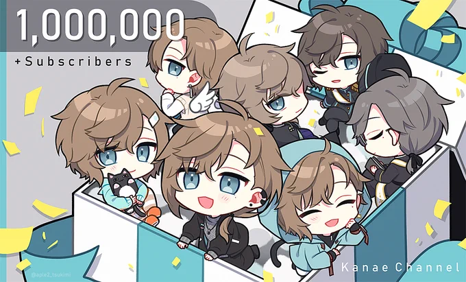 100万人おめでとうございます🎉🎉🎉
#かな絵  #叶100万人パレード 