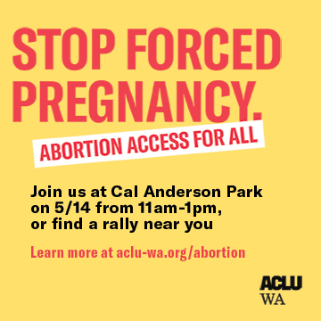 ACLU_WA's tweet photo. 🚨TODAY [11 am - 1 pm]

We're rallying in Cal Anderson Park to demand #AbortionJustice &amp; abortion access for all. Come join us! https://t.co/7gaF44yPaj