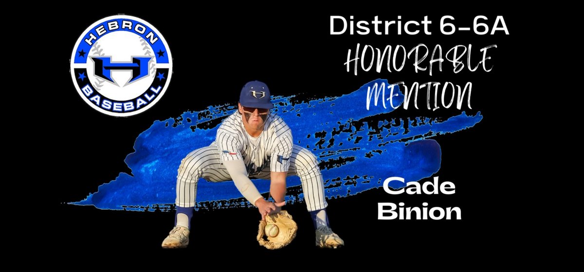 HebronBaseball's tweet photo. Congratulations @BinionCade!

You've been selected as an ALL-DISTRICT INFIELDER in one of the toughest 6A Districts in Texas!!

#2023  #uncommitted
@PBR_Texas @Texas_PG @FiveTool @FiveToolTexas https://t.co/6PxcmHMGva