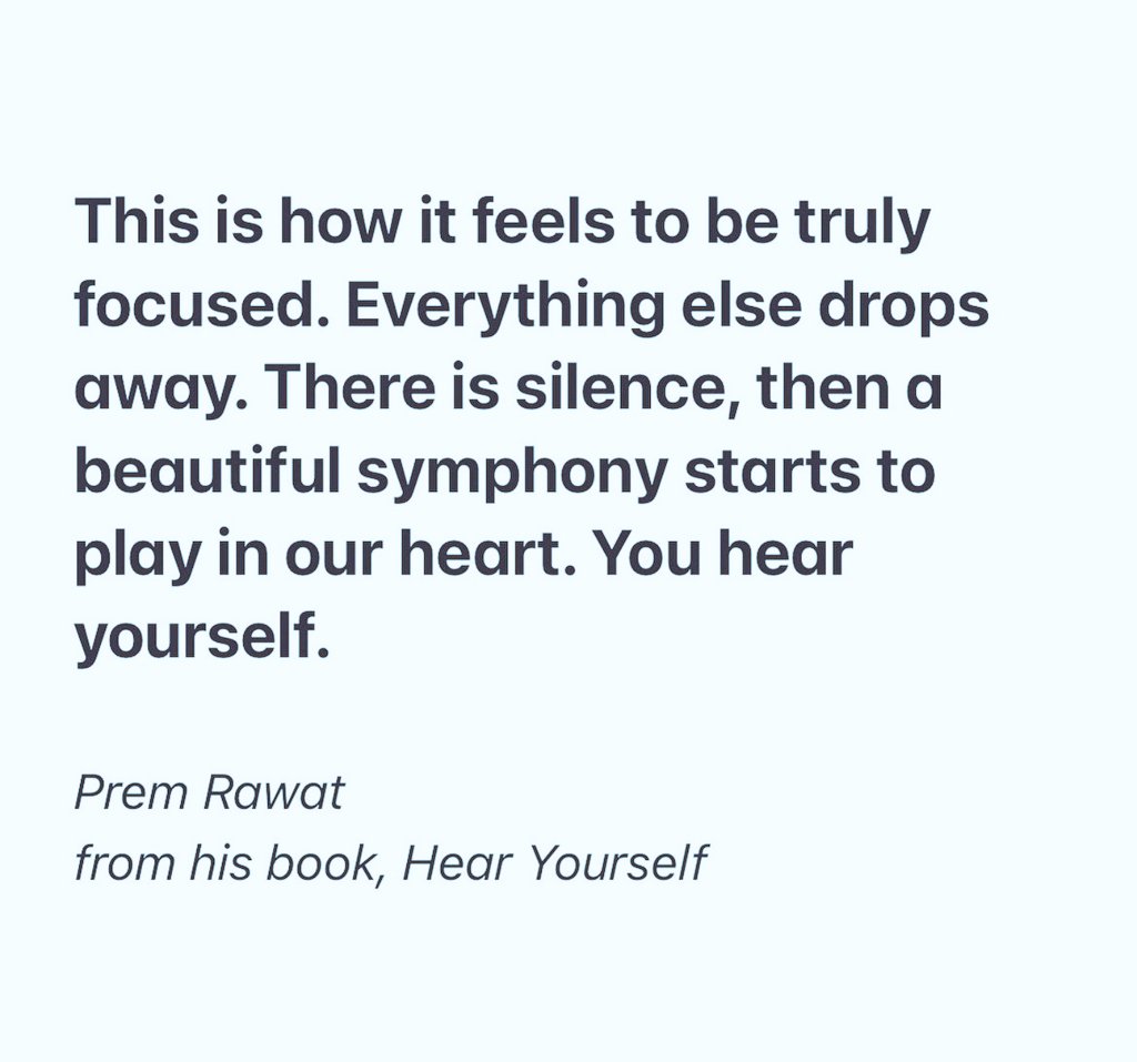 Hear Yourself by Prem Rawat - Available Now 

#PremRawat #HearYourselfBook #books #TPRF #ThePremRawatFoundation #peaceiswithinyou #peaceispossible #wopg #wordsofpeace #hope #humanity #life #light #fulfilment #fun #inspired #quote #anjantv #rajvidyakender