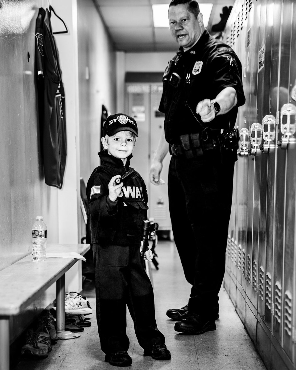 HobokenPD's tweet photo. We have a huge announcement! Chief Aguiar has temporarily been relieved of his duties (sort of). He was replaced today, and only for today, by young Chief Adrian Romano! @CityofHoboken @KenFerrante https://t.co/jfwGrhAue8