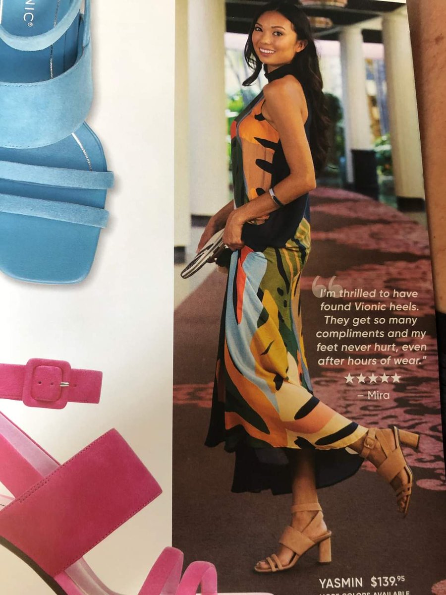 Duckydalin's tweet photo. @vionicshoes Who made this dress used in this ad? Does anyone know? https://t.co/s4o0HEAfBs