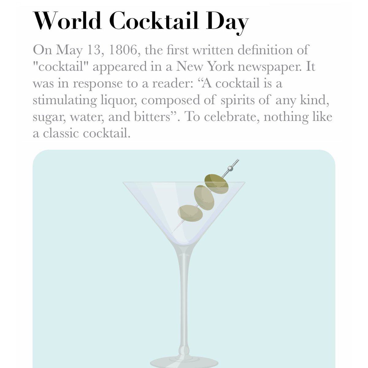 drinxer's tweet image. Happy #WorldCocktailDay 🥳
