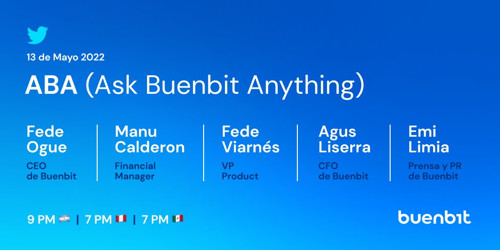 NexoARGENTINA's tweet photo. Hoy a las 21 hrs sumate a nuestro ABA 👇

@emilimia estará junto a @fedeogue CEO, @viarnes VP Product, @LiserraAgustin CFO y @NoPonziGames Financial Manager para hablar sobre el contexto cripto y resolver dudas.

Podés dejar tus preguntas en este link https://t.co/rXInmWGs40 https://t.co/KSUcO4GgQg