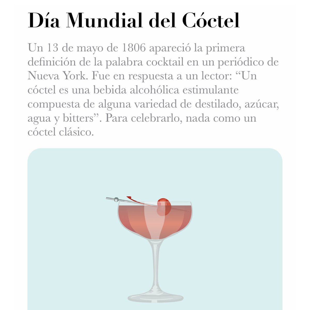 drinxer's tweet image. Feliz #DiaMundialDelCoctel 🍸