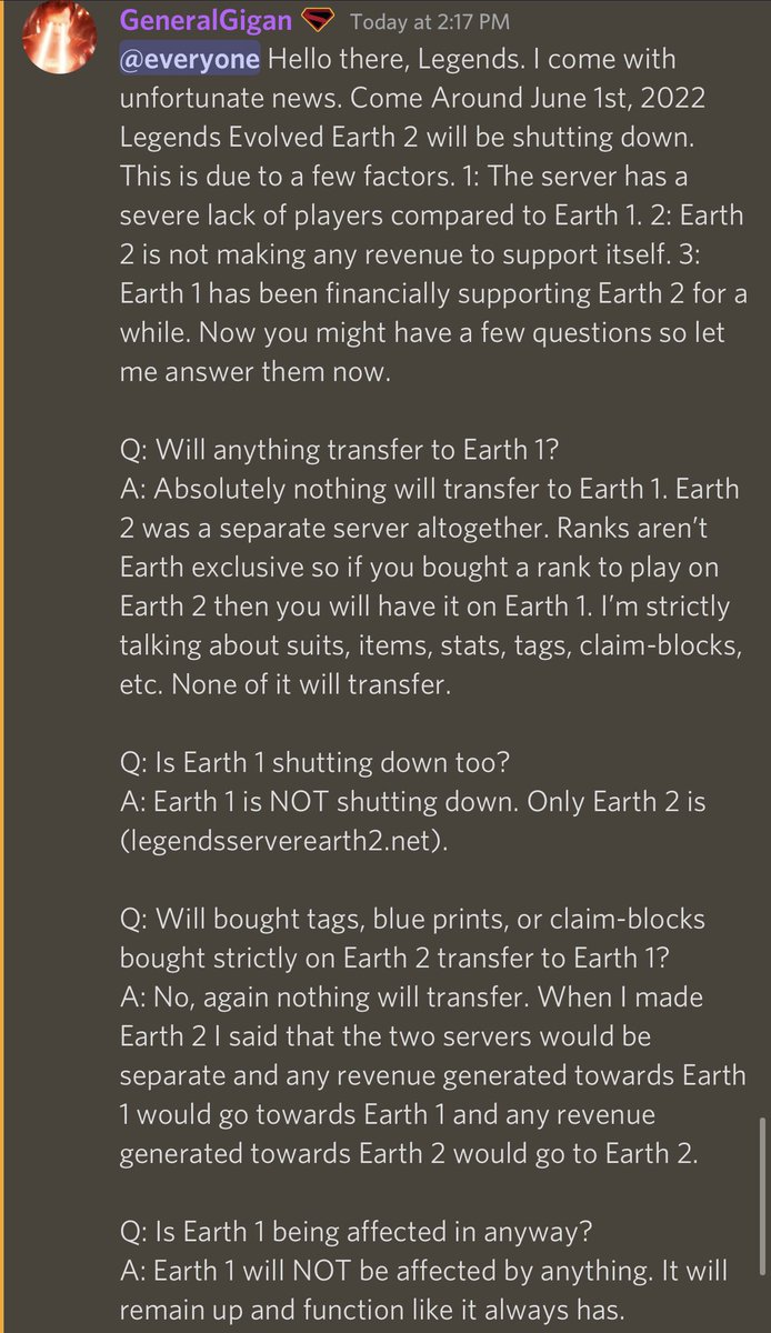 LegendsEvolved's tweet photo. Earth 2 will be permanently shutting down around June 1st, 2022 https://t.co/ITM6IOatU8