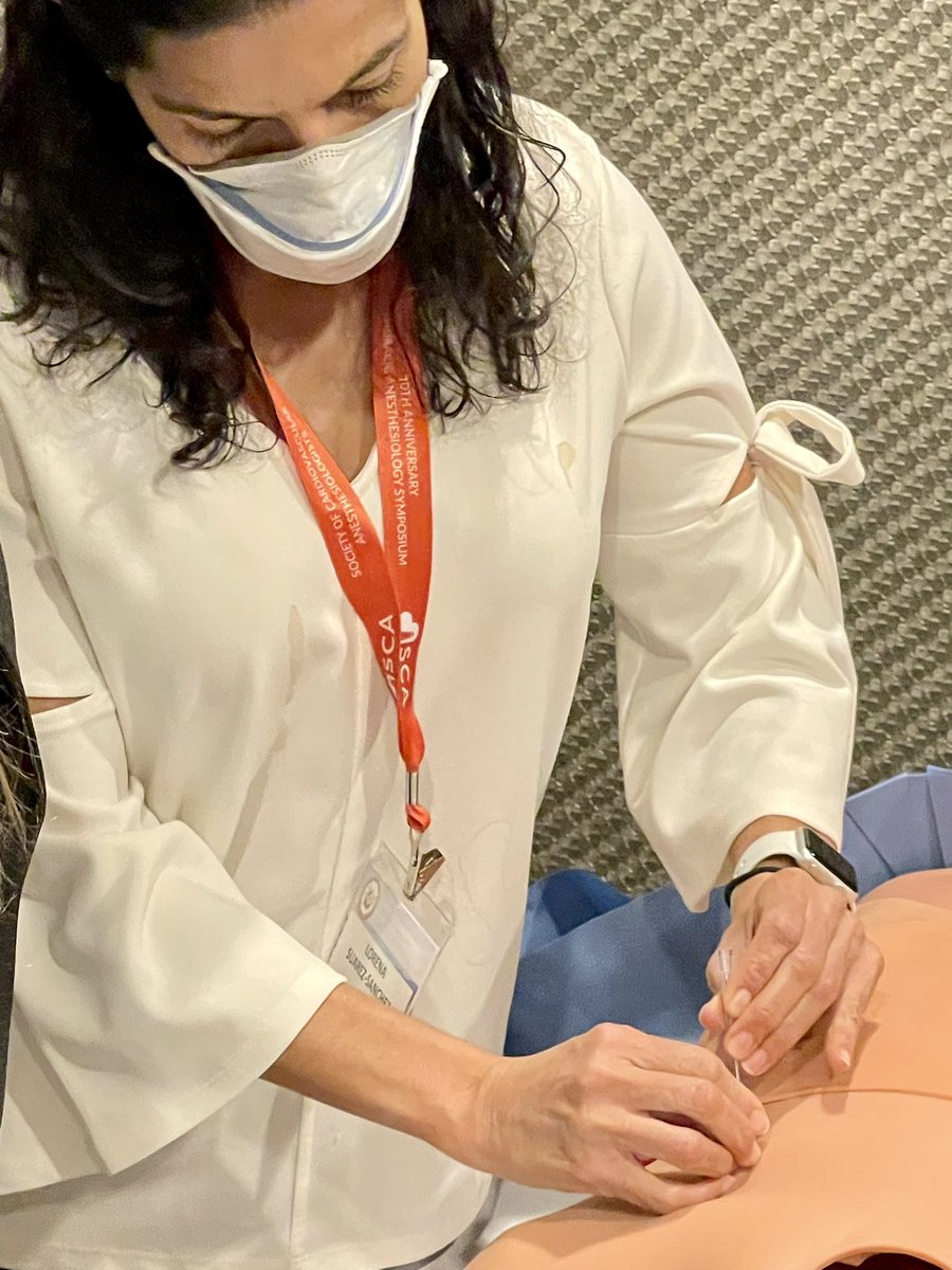 LKolarczyk_MD's tweet photo. Hands on needle decompression station and RV monitoring station @ the Critical Procedures Workshop at #SCATAS2022.  Outstanding instructors like Andre DeNault and @drkleiman2010 🤩@scahq @UVaAnesthesia @EmilyTeeterMD https://t.co/7tH4l9caMt