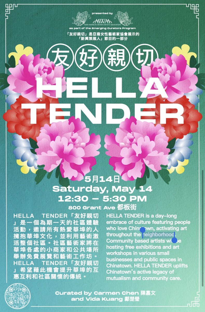 This Sat. is Lion Dance &amp; Arts in #SFChinatown! Come out to support small businesses, culture &amp; watch six high schools compete for the grand prize of 5500 Cha Siu Bao Buns for the winning school! And enjoy Hella Tender, a day of arts, culture &amp; community, at the new CMAC space!