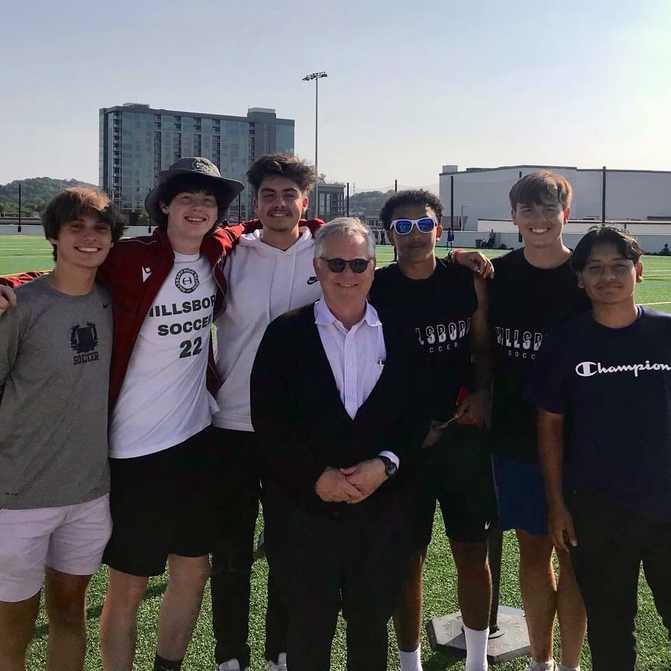 JohnCooper4Nash's tweet photo. I stopped by the District 10-3A Soccer Tournament this week and got to visit with @HillsboroBurros soccer team. Hillsboro hosted the tournament at their new artificial turf flex field. Good luck to the @WeAreAntiochHS & Hillsboro High teams as they advance to Region play on Tues! https://t.co/1Lo977KI3A