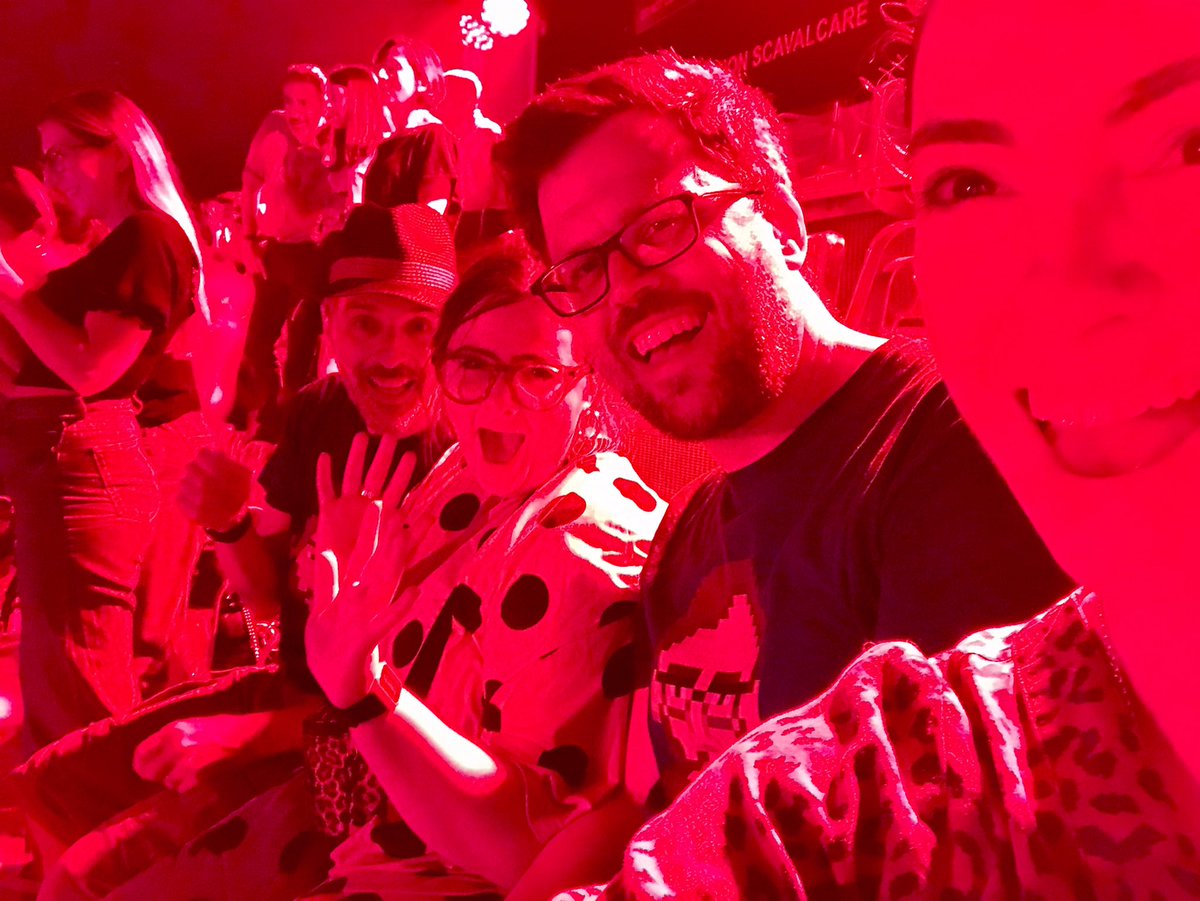 rachelwarnock's tweet photo. 1 of us lost a suitcase, 1 of us lost a phone &amp; 2 of us boarded defective plane but we’re finally reunited at the #Eurovision jury final 🥳🥰 https://t.co/FjroFxIYMK