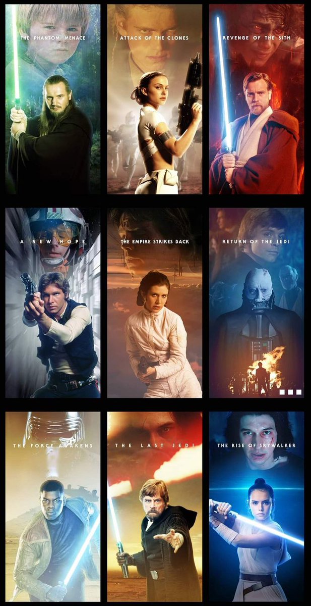 LBeskar's tweet photo. La Saga Skywalker #StarWars https://t.co/OhwWdHFXZV