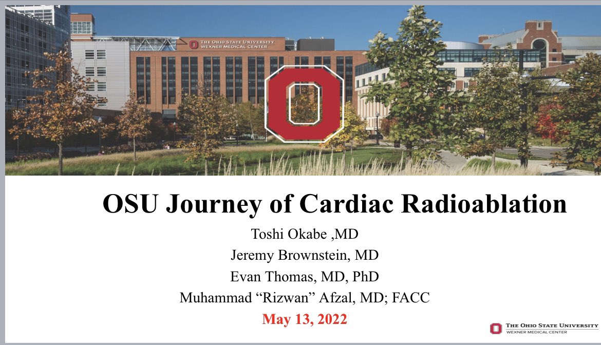 Evan Thomas MD/PhD (@evanthomas84) on Twitter photo Was a privilege for <a href="/JBrownsteinMD/">Jeremy Brownstein</a> and I to join our #cardiacEP colleagues Dr Toshi Okabe & Dr Rif Afzal in giving the <a href="/OSUWexMed/">The Ohio State University Wexner Medical Center</a> #cardiology grand rounds this morning on cardiac SBRT for #VT. Thanks for having us present! Look forward to continued growth and success! Was a privilege for <a href="/JBrownsteinMD/">Jeremy Brownstein</a> and I to join our #cardiacEP colleagues Dr Toshi Okabe & Dr Rif Afzal in giving the <a href="/OSUWexMed/">The Ohio State University Wexner Medical Center</a> #cardiology grand rounds this morning on cardiac SBRT for #VT. Thanks for having us present! Look forward to continued growth and success!