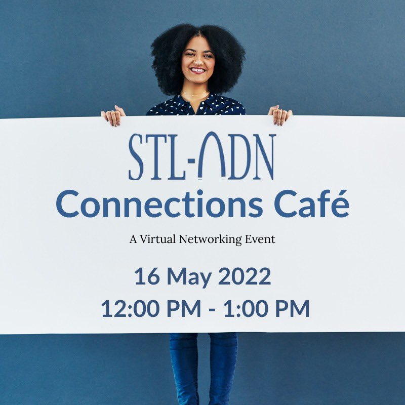 "Facing lots of change, needing to be more innovative, or wanting to hear what other leaders are doing to navigate 2022?  Join our next FREE monthly Connections Café Monday, May 16th at 12:00 PM - 1:00 PM!

Register here: lnkd.in/e8PSDcj7

#STLODN #Connections #Networking