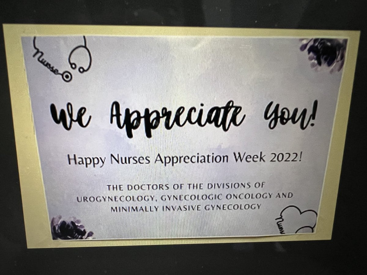 Couldn’t do it without our amazing nursing teams ⁦@NorthwesternMed as well as our cross-divisional collaboration⁩! ⁦ I appreciate all of you! @NM_ObGyn⁩ ⁦@NM_MIGS⁩ ⁦@nmfpmrs⁩ ⁦⁦⁦@NMgynonc⁩