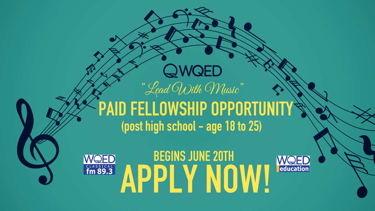 wqed's tweet photo. WQED is seeking applicants for this unique fellowship opportunity during which post high school aged youth between the ages of 18-25 are provided invaluable, on the job experience from mentors at the nation’s first community-sponsored public broadcaster-> https://t.co/5bez5hz3Bk https://t.co/AQyDBZfa9J